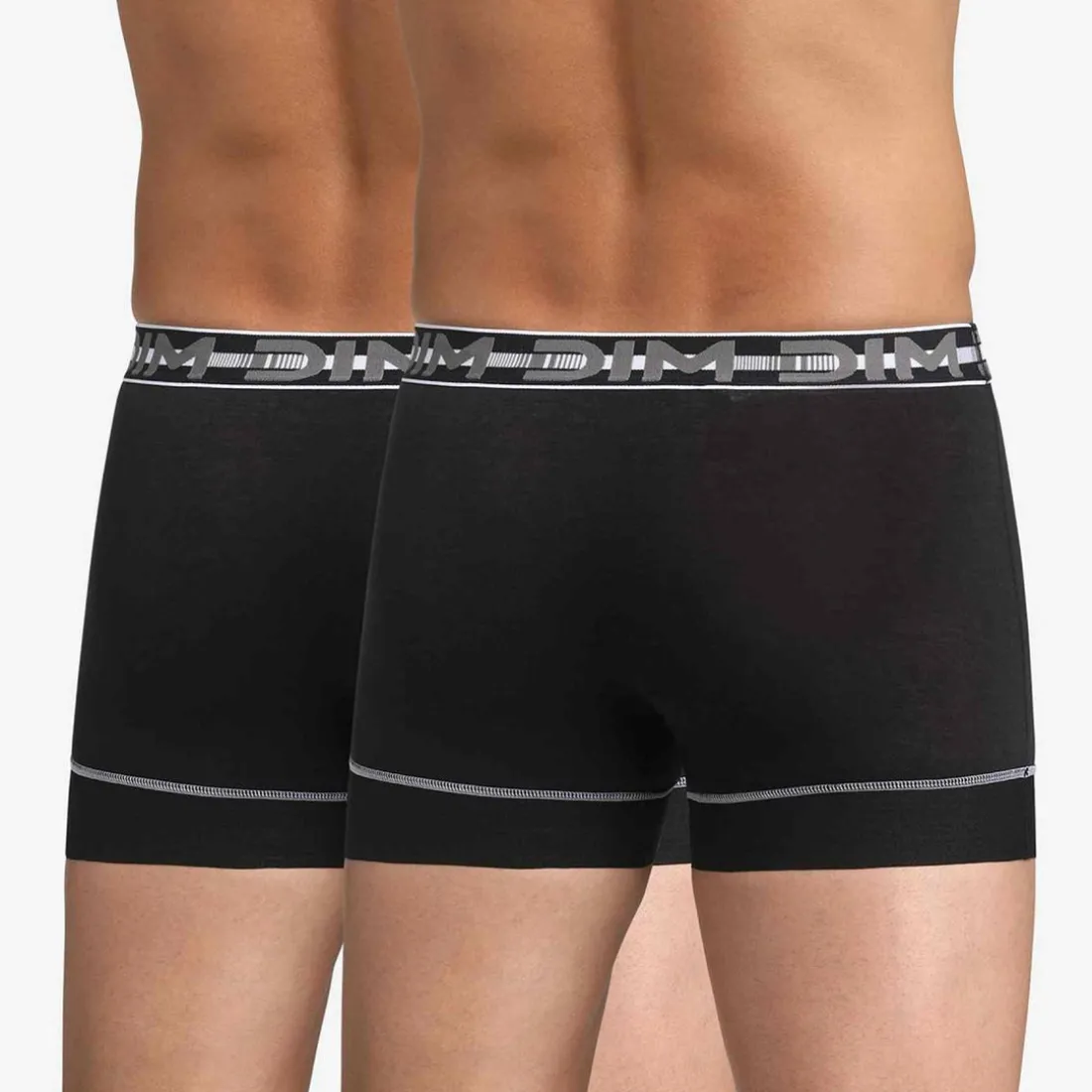 Lot de 2 Boxers Noir - 3D FLEX STAY AND FIT X2 Dim Homme en coton