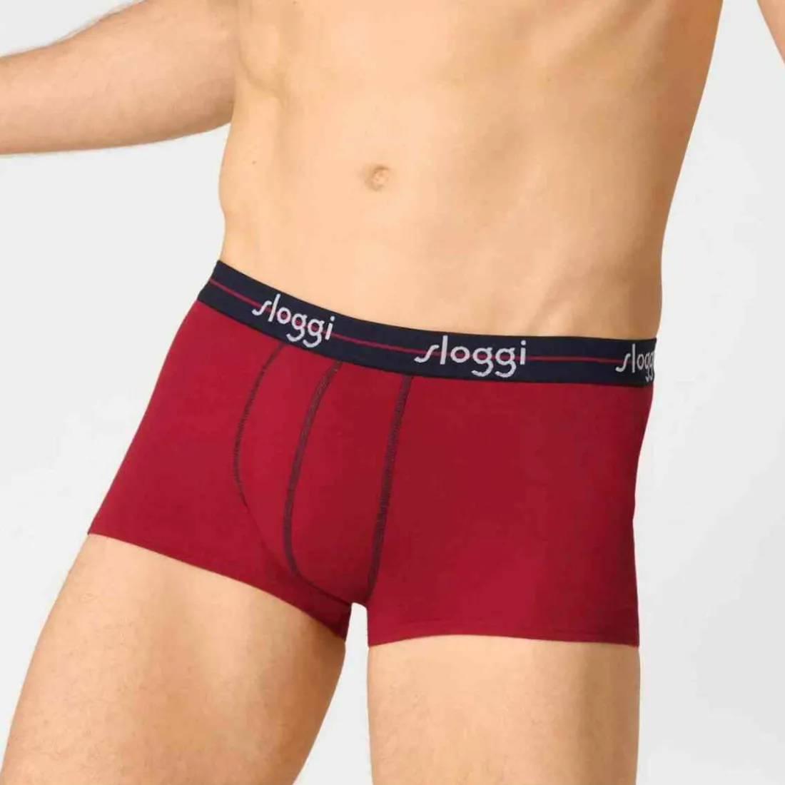 Lot de 2 Boxers rouge et noir courts Homme Multicolore