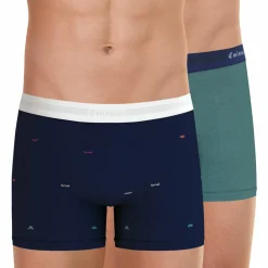 Lot de 2 boxers Tailor vert en coton pour homme