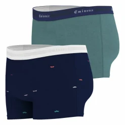Lot de 2 boxers Tailor vert en coton pour homme
