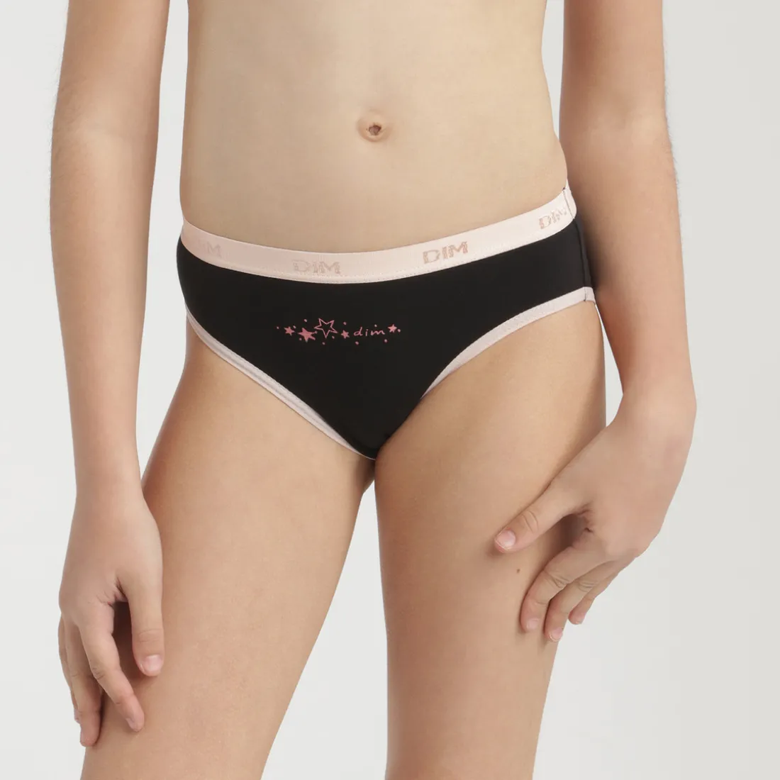 Lot de 3 culottes - Noir / Blanc / Pêche Dim en coton