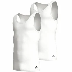 Lot de 2 débardeurs homme Active Flex Coton 3 Stripes Adidas blanc