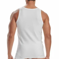 Lot de 2 débardeurs homme Active Flex Coton 3 Stripes Adidas blanc