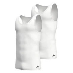 Lot de 2 débardeurs homme Active Flex Cotton Adidasport blanc en coton