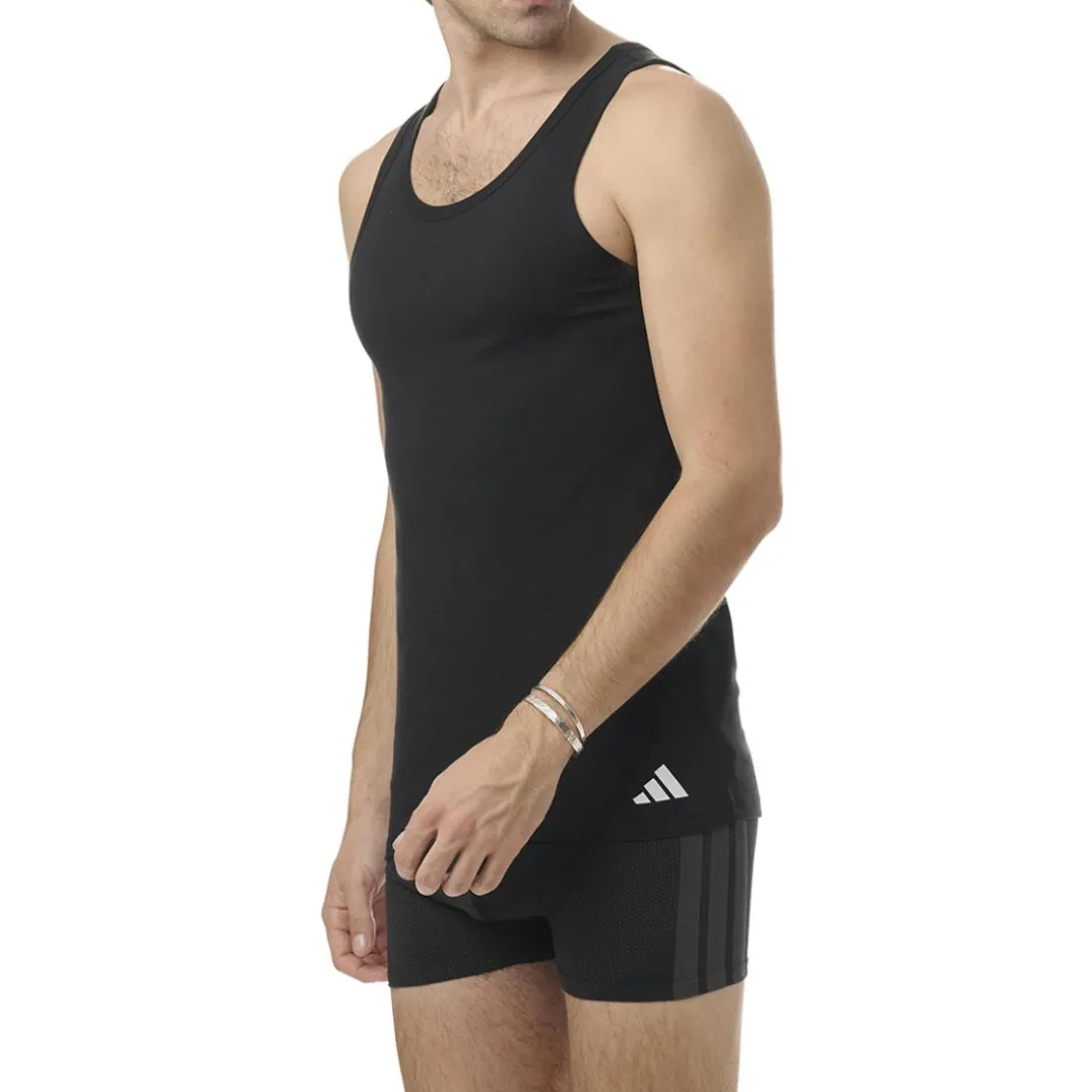 Lot de 2 débardeurs homme Active Flex Cotton Adidasport noir en coton