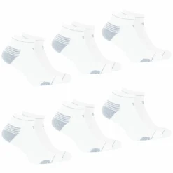 Lot de 6 paires de chaussettes basses homme Access Wilson Blanc