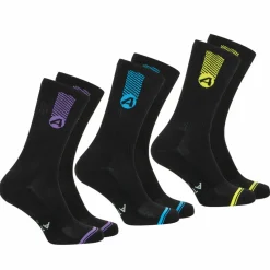 Lot de 3 paires de chaussettes mi-hautes Training Dry noir en coton pour homme