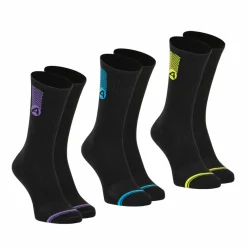Lot de 3 paires de chaussettes mi-hautes Training Dry noir en coton pour homme