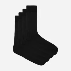 Lot de 2 paires de chaussettes fil d'Ecosse gris en tissu