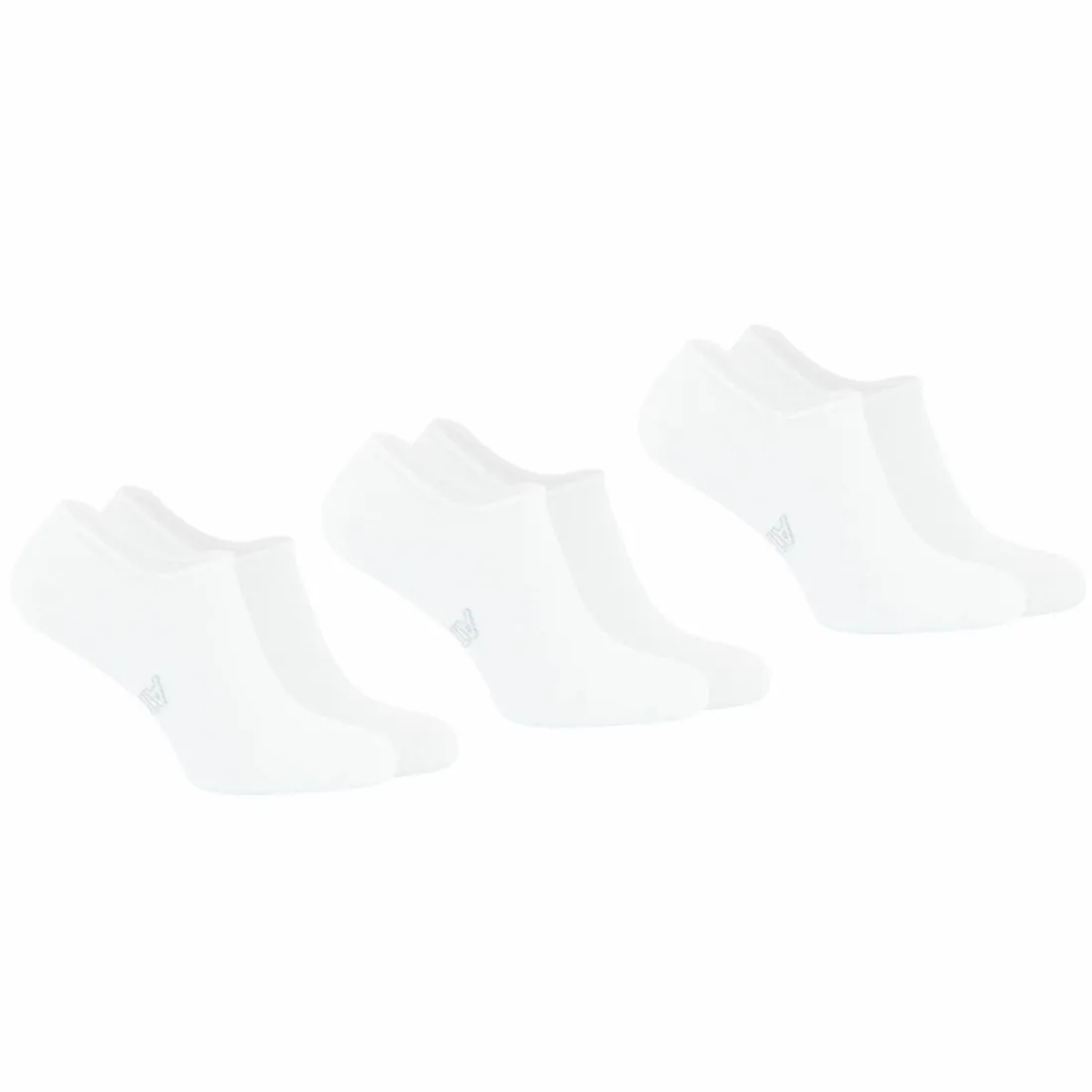 Lot de 3 paires de chaussettes invisibles - Blanc en coton