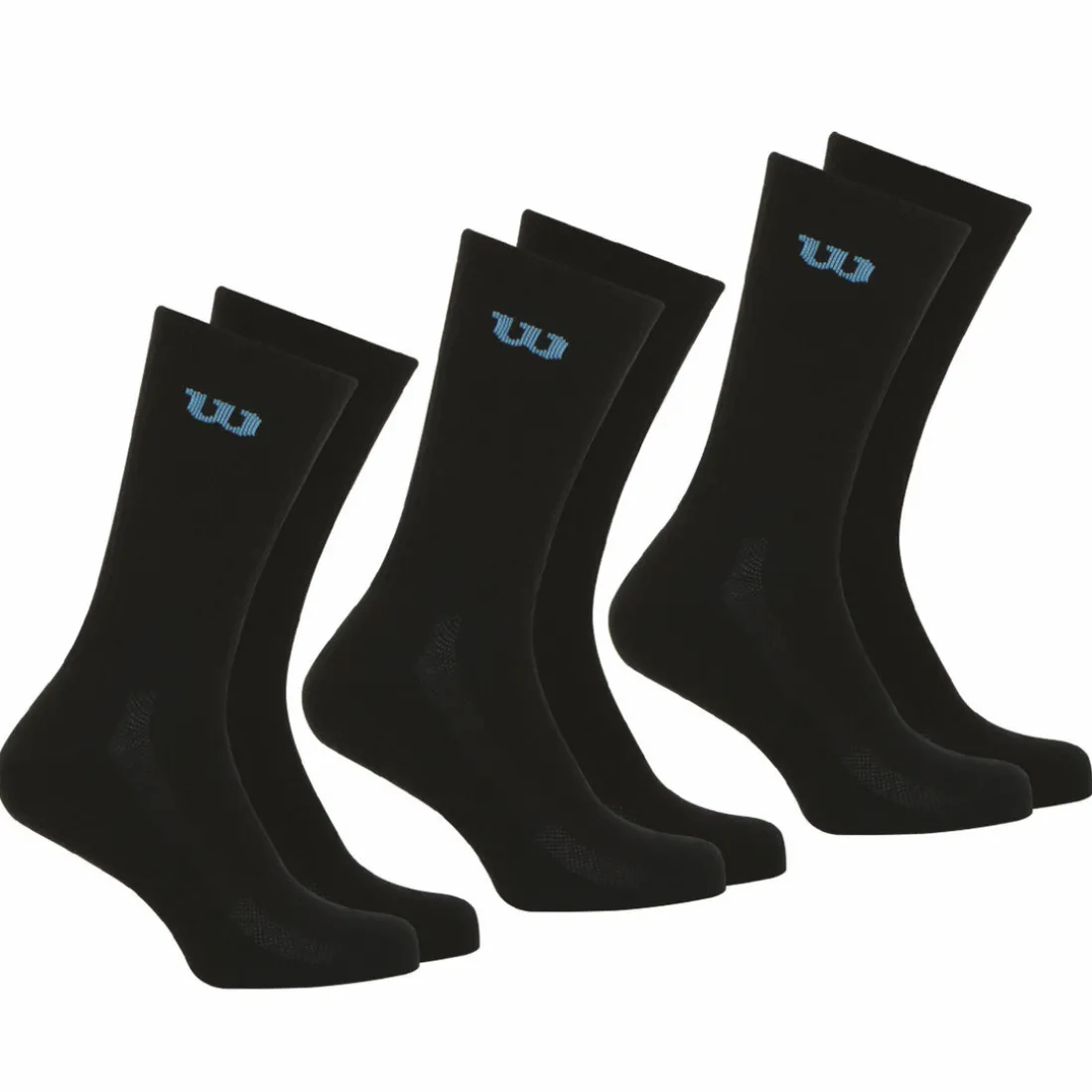 Lot de 3 paires de chaussettes mi-hautes homme Essentiel Wilson Noir en coton