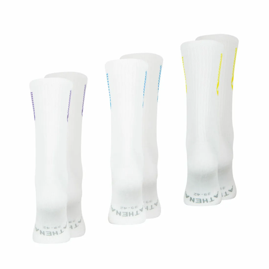 Lot de 3 paires de chaussettes mi-hautes Training Dry blanc en coton pour homme