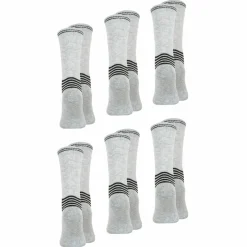 Lot de 6 paires de chaussettes mi-hautes homme Essentiel Wilson gris en coton