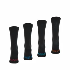 Lot de 4 paires de chaussettes hautes crew Ecopack Noir en coton