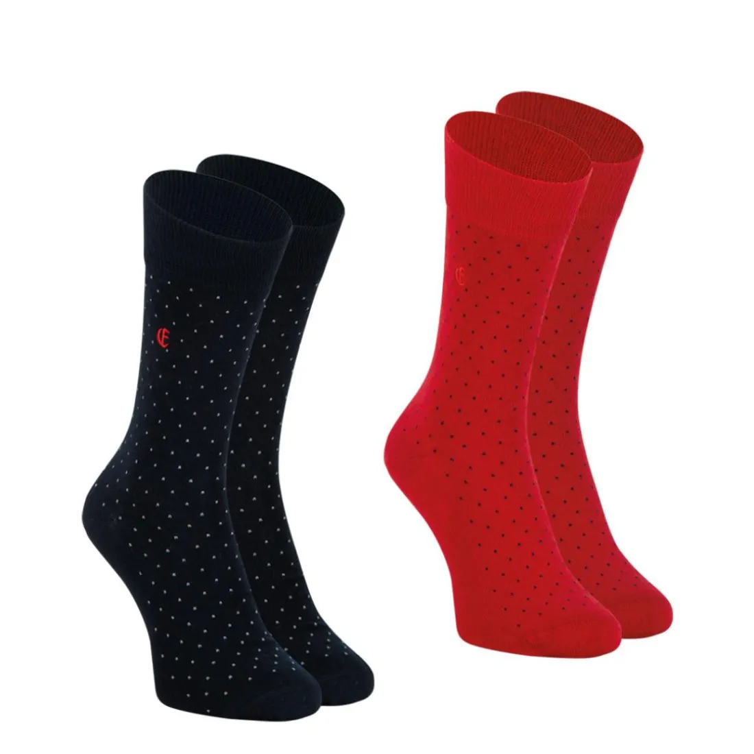 Lot de 2 paires de mi-chaussettes homme Coton Peigné Edition anniversaire Eminence multicolore