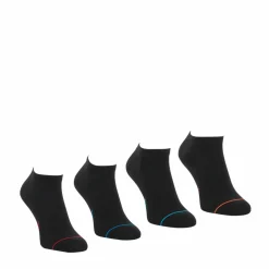 Lot de 4 paires de socquettes - Noir en coton