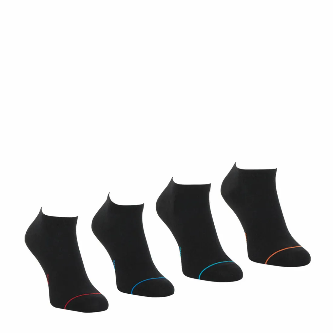Lot de 4 paires de socquettes - Noir en coton