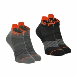 Lot de 2 paires de socquettes Running noir en coton pour homme