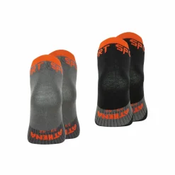 Lot de 2 paires de socquettes Running noir en coton pour homme