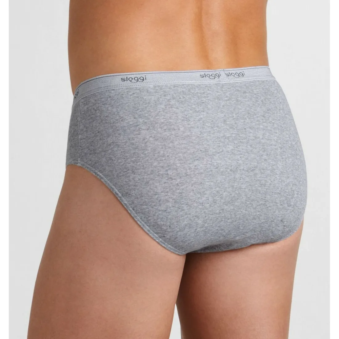 Lot de 3 slips - Gris en coton