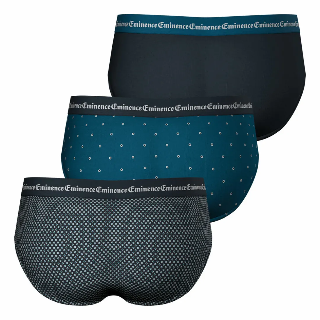 Lot de 3 slips Business Print bleu en coton pour homme