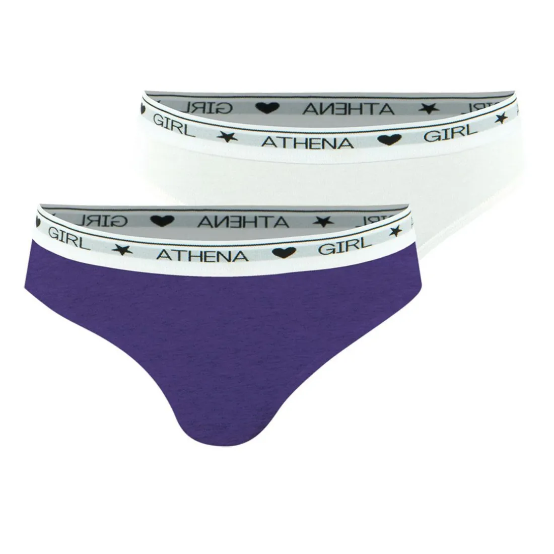 Lot de 2 slips fille Coton Ultra Doux violet
