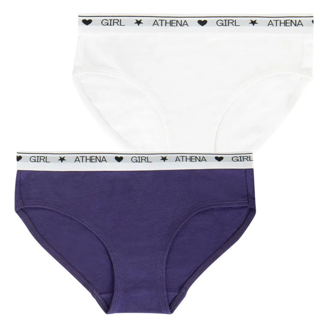 Lot de 2 slips fille Coton Ultra Doux violet
