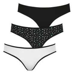Lot de 3 slips fille Ecopack Mode Girl by Blanc en coton
