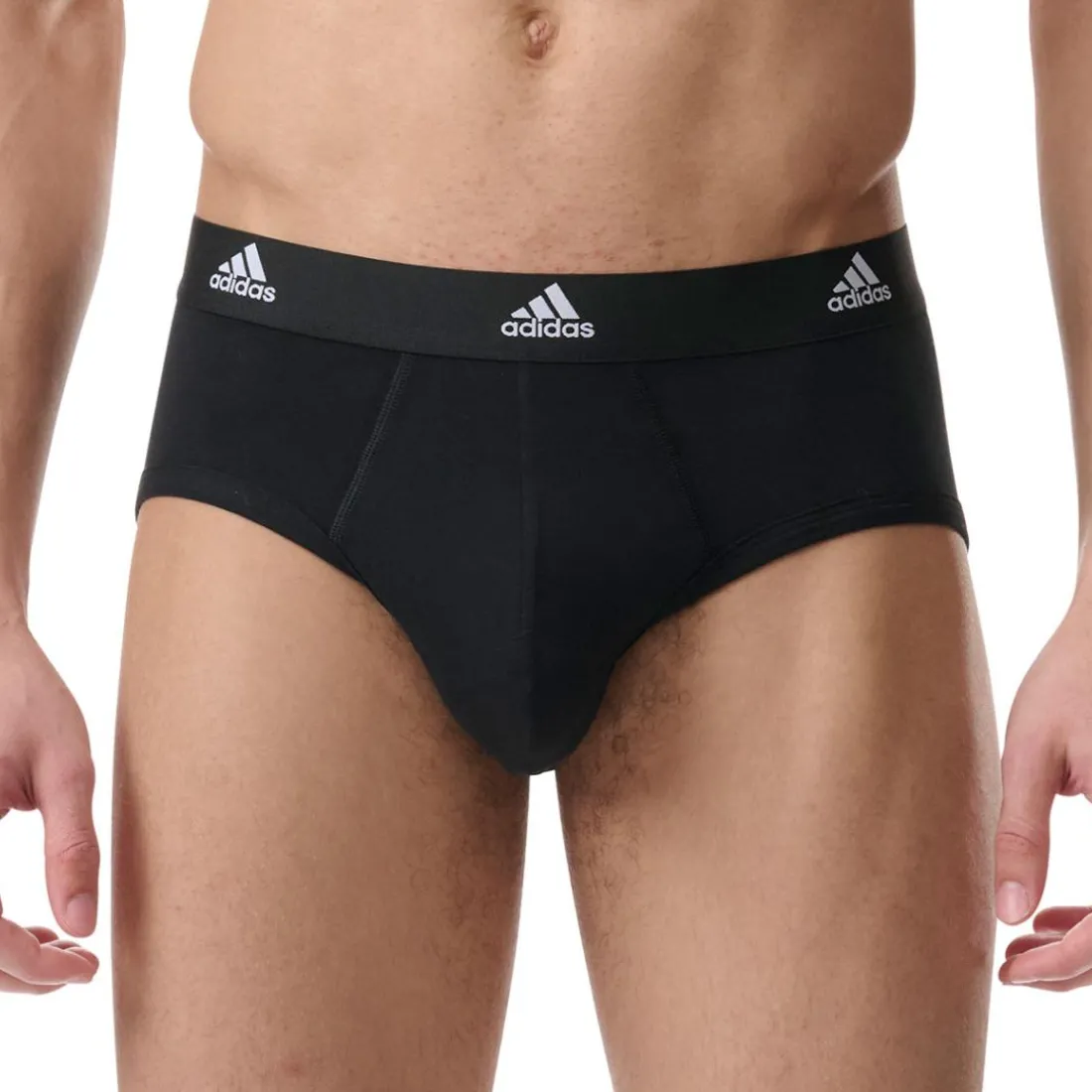 Lot de 3 slips homme Active Flex Coton Adidas blanc