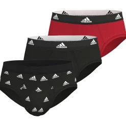 Lot de 3 slips homme Active Flex Coton Adidas rouge