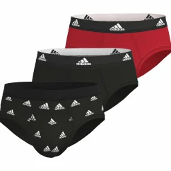 Lot de 3 slips homme Active Flex Coton Adidas rouge