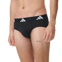 Lot de 2 slips homme Active Flex Cotton Adidasport gris en coton