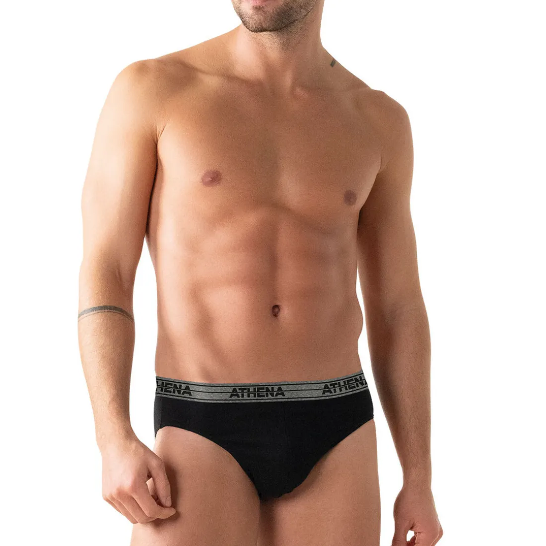 Lot de 4 slips homme Ecopack bleu en coton