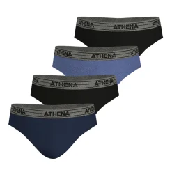 Lot de 4 slips homme Ecopack bleu en coton