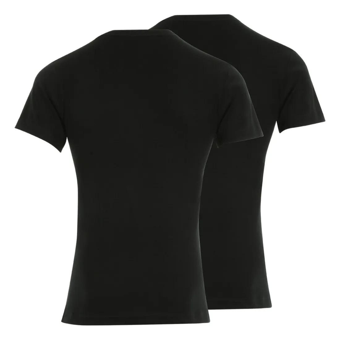 Lot de 2 Tee shirts col V homme Coton Bio noir