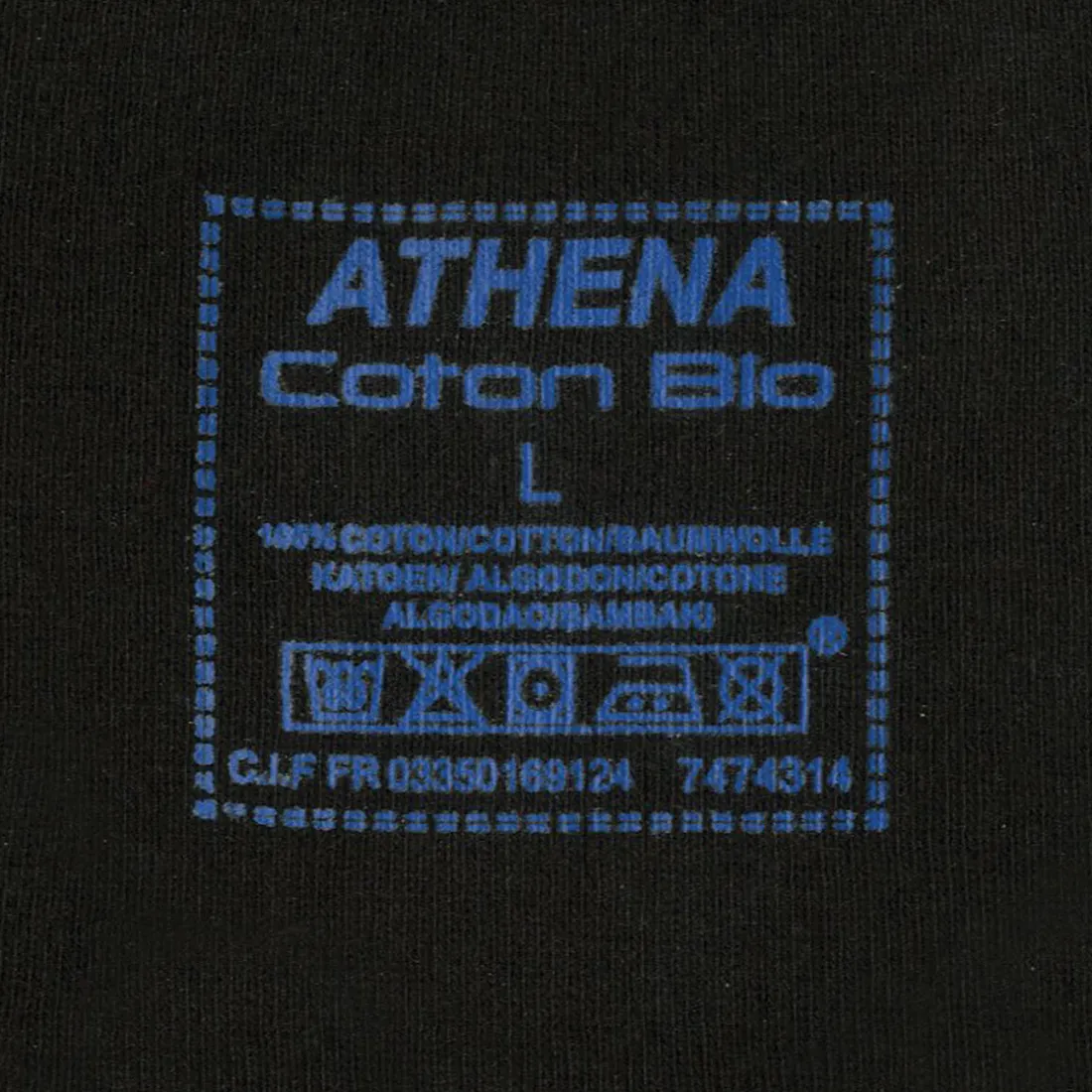 Lot de 2 Tee shirts col V homme Coton Bio noir