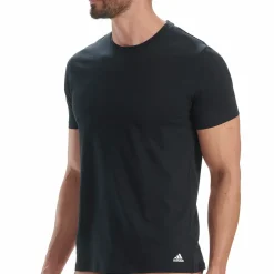Lot de 3 tee-shirts col rond homme Active Core Coton Adidas noir