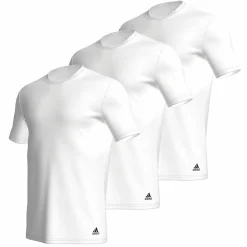 Lot de 3 tee-shirts col rond homme Active Core Coton Adidas blanc