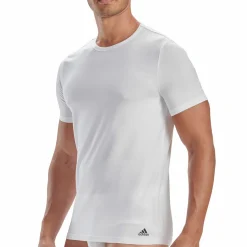Lot de 3 tee-shirts col rond homme Active Core Coton Adidas blanc