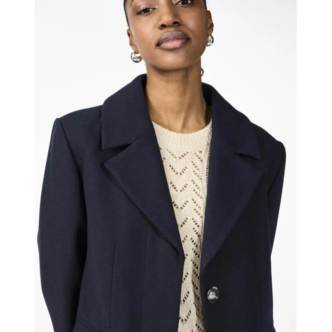 Manteau bleu marine Willa