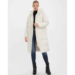 Manteau Capuche Long beige