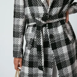 Manteau ceinturé à carreaux Ben