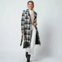 Manteau ceinturé à carreaux Ben