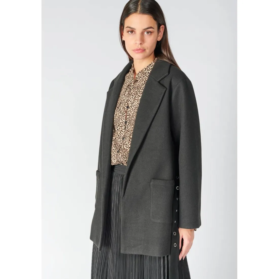 Manteau CHARLOT noir en coton