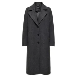 Manteau col à revers col à revers gris foncé Tess