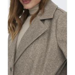 Manteau col à revers col à revers violet foncé Hattie