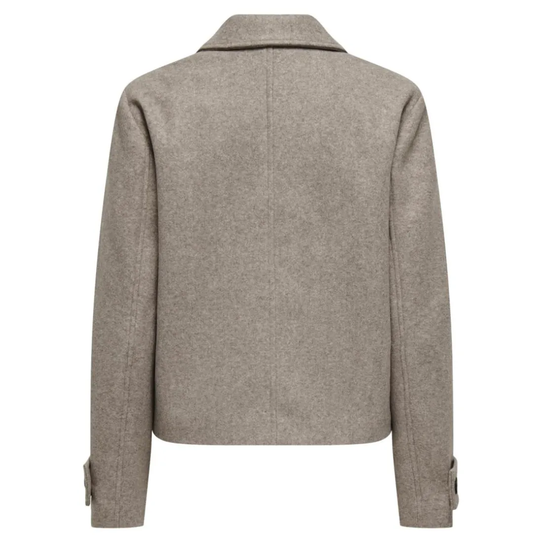 Manteau col à revers col à revers marron Rose