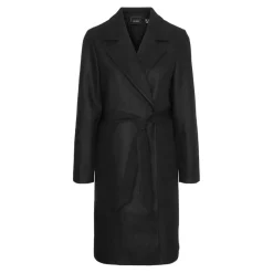 Manteau Col à revers Sous le genou noir Sloan
