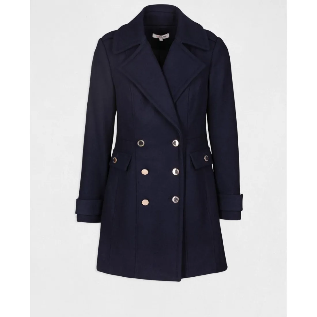 Manteau col tailleur boutonné