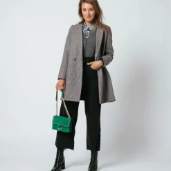 Manteau croisé à carreaux Ernest